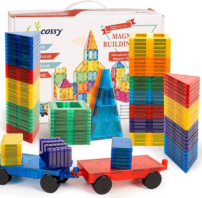 Cossy 120Pcs Magnetic Tiles